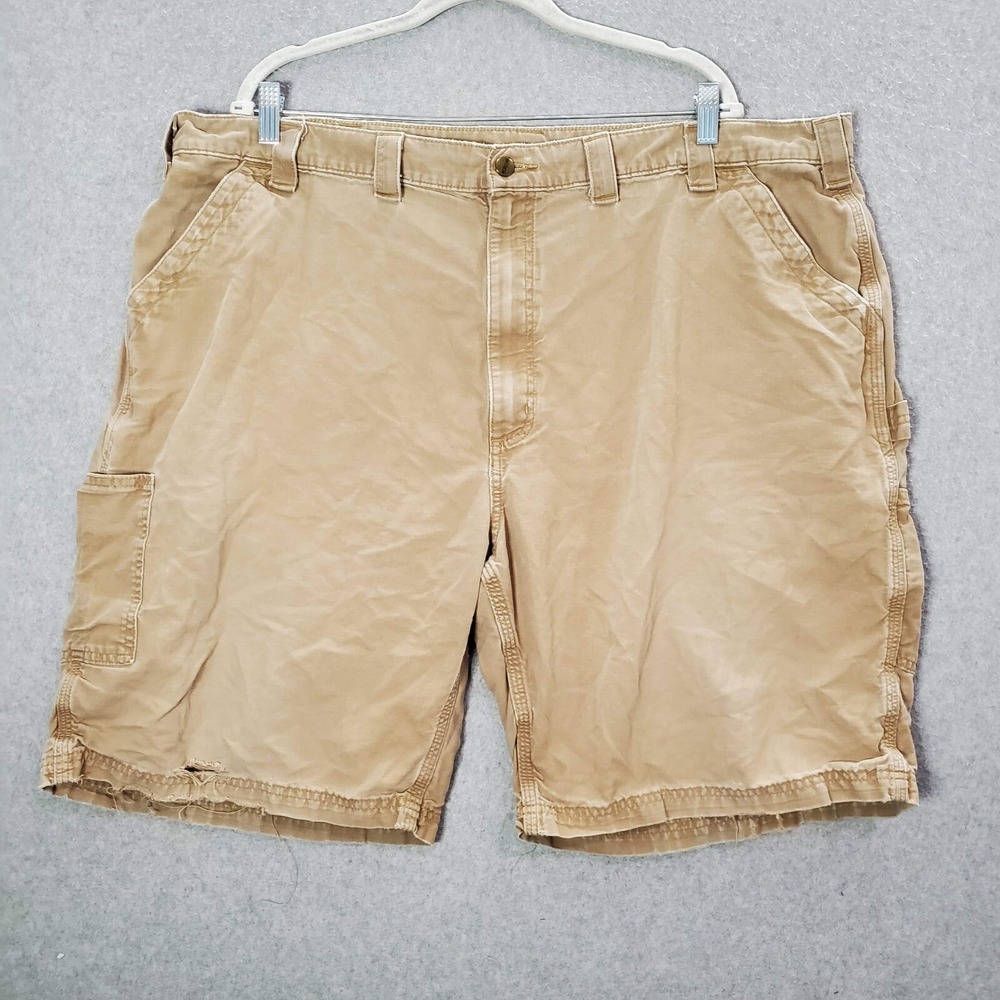 Carhartt Men Shorts 46 Brown B147 Loose Fit Utility Canvas Work READ